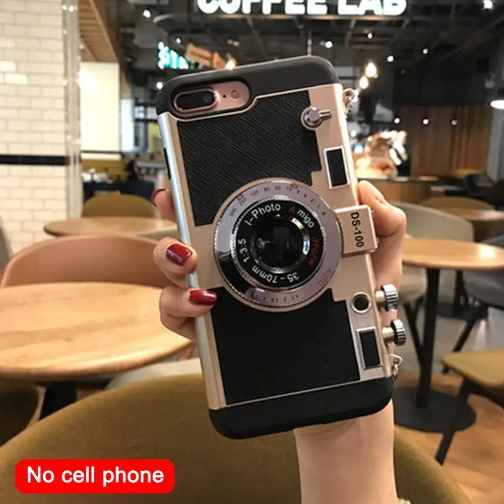 

3d Retro Camera Lanyard Case For Iphone 11 Pro X Xr Xs Max 6 7 8 Plus Fashion Fold Holder Silicone Case