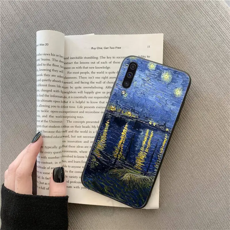 

Van Gogh Skull Tardis art pattern Phone Case For Samsung galaxy S 9 10 20 A 10 21 30 31 40 50 51 71 s note 20 j 4 2018 plus