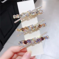 delicated glittering rhinestone hair clips women luxury fashion street bangs hairpin barrettes party hair accessories 3 colors