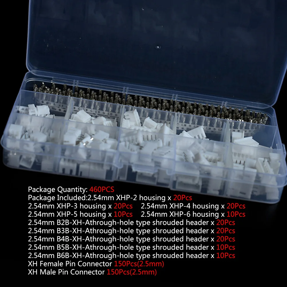 

460PCS XH C3 Straight Pin Connector Terminal Kit Shell Needle Seat JST Connector