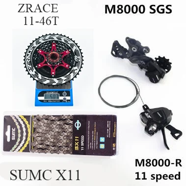 DEORE XT M8000 комплект горного велосипеда MTB 1x11-скоростной 46T 50T SL+ RD+ ZRACE/SUNSHINE+ SUMC X11 M8000 переключатель заднего хода