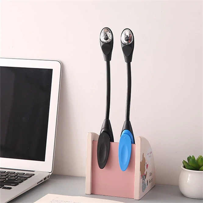 2 шт./лот светодиодная мини лампа с зажимом гибкая яркая для чтения книг в