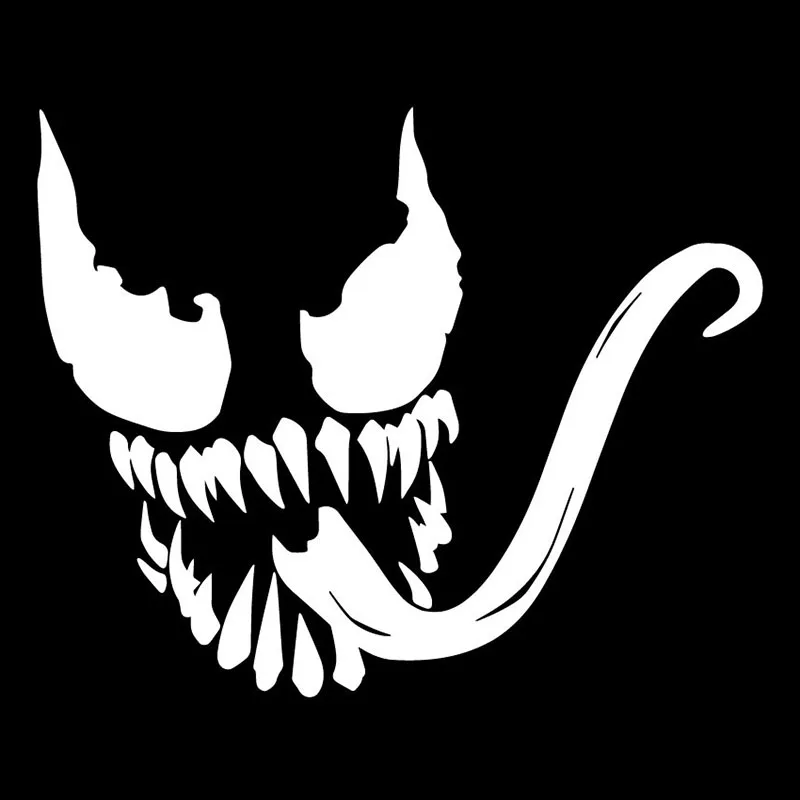 

16CMX13CM Venom Face Funny KK Vinyl Car Sticker Trunk Bumper Decoration Custom Decals