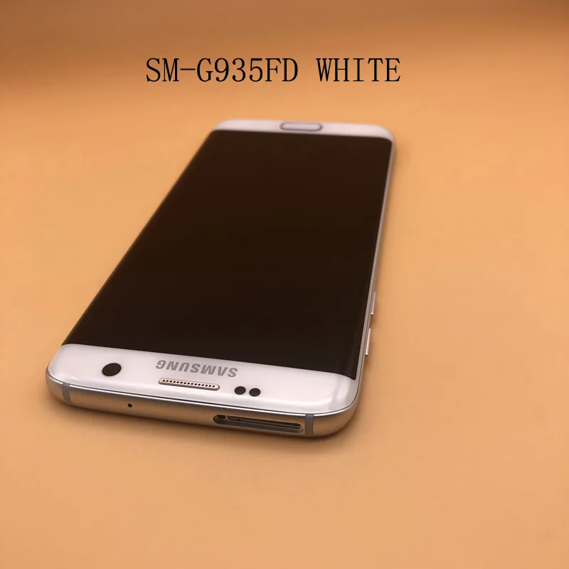 G935FD frame white Без теней 5,5 ''Amoled ЖК-дисплей рамка для SAMSUNG Galaxy S7 edge G935 SM-G935F G935FD ЖК-экран дигитайзер сенсорный - Цвет: G935FD frame white