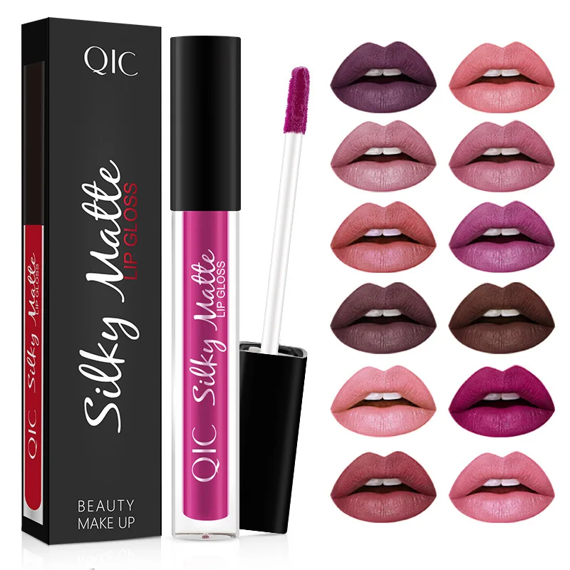 

Long Lasting Beauty Cosmetics Lip Glaze Matte Lip Gloss Liquid Lipstick Makeup Velvet Lipstick Luxury Makeup Brown Lip Gloss