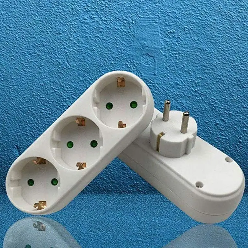 Европейская вилка для преобразования 1 в 2 3 розетки адаптер питания европейского