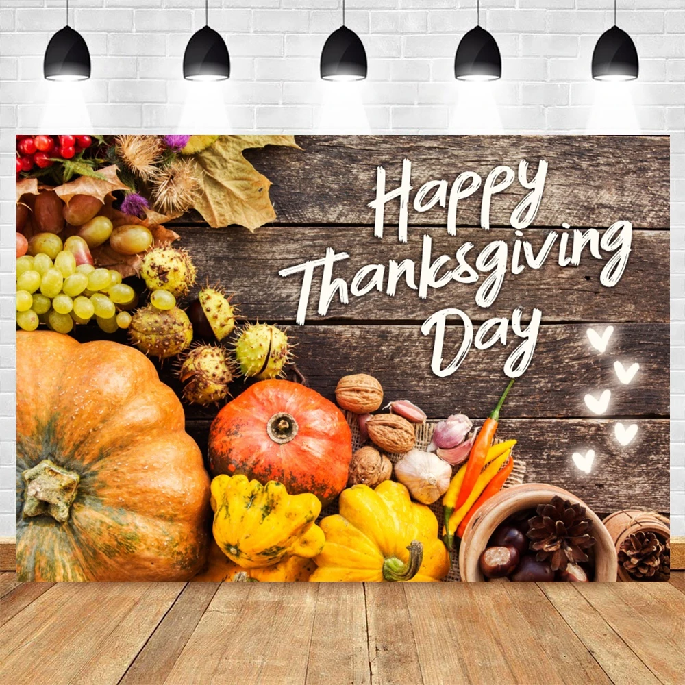 

Yeele Thanksgiving Day Photography Backdrop Wood Board Photocall Punpkin Food Party Decor Background Photographic Photo Studio