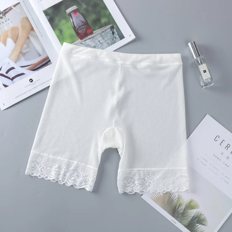 

100kgs Women's Bubble Mesh Breathable Plus Bulky Ice Silk Anti Light Safety Short PANTS Women shortss