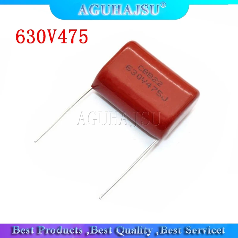 5 шт. 630V475 4 7 мкФ Шаг 25 мм 630 в 475 CBB полипропиленовый пленочный конденсатор |