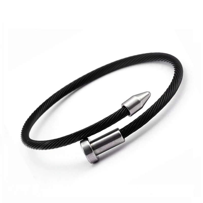 

Vintage Men Women Nail Stainless Steel Cuff Bracelets Rope Chain Link Male Charm Bracelets Jewelry Gift