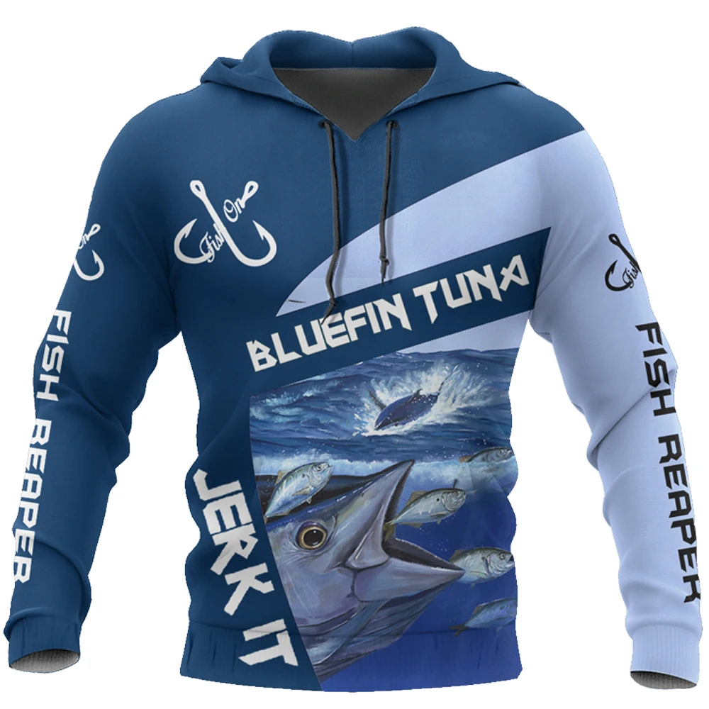 

Мужская толстовка с 3D-принтом Bluefin Tuna Fishing, модная толстовка с капюшоном в стиле ретро Харадзюку, осенняя толстовка, Повседневная Уличная оде...
