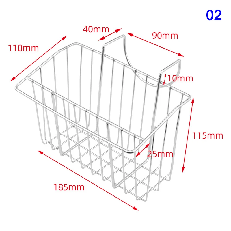 2 размера удобный кухонный держатель для губки из нержавеющей стали|Корзины