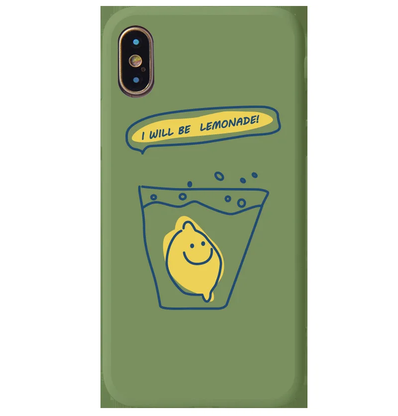 Чехол для телефона в Корейском стиле ретро с изображением Лемонда iPhone 11 Pro Max Xr Xs X 7