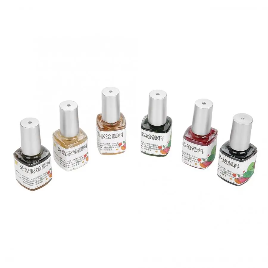 Краска для тела 6 цветов 7 мл цветная Нетоксичная краска рисования зубов пигмент