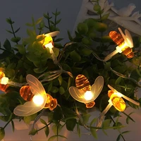 led string lights bee outdoor garden christmas decorations fairy lights garland battery powered helloween holiday