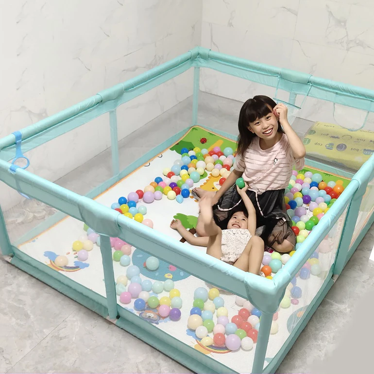 

Playpen For Children With 50 Ocean Balls For Free Kids Fence Safety Barrier Balls Pit Baby Dry Pool Crawling Playground