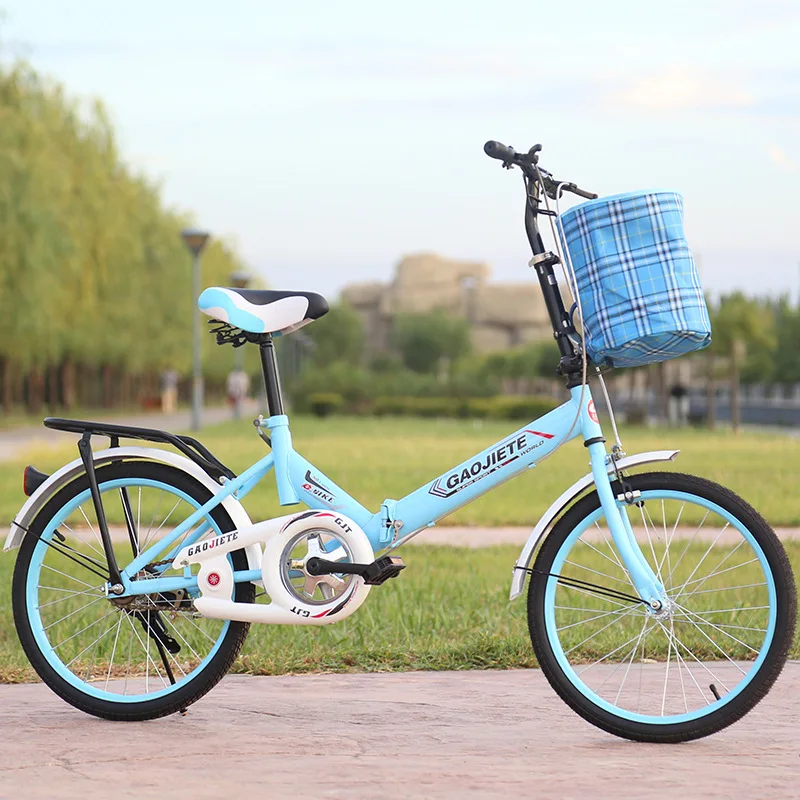 

Easy To Carry 20 Inch Steel Bike Bicycle Folding Bicycles Urban Leisure Walking Student Women's Bikes Potable Cycles for Gift