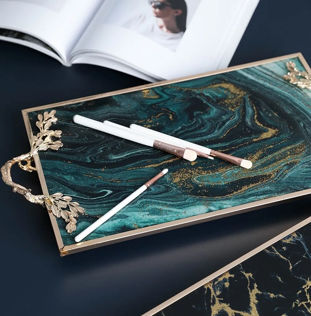 Светильник класса люкс Творческий позолоченный Стекло с органайзером лоток для