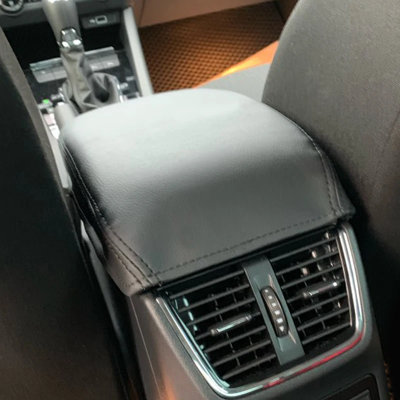 Автомобильный подлокотник из искусственной кожи для Skoda Octavia A7 MK3, подушка для подлокотника, защитный чехол