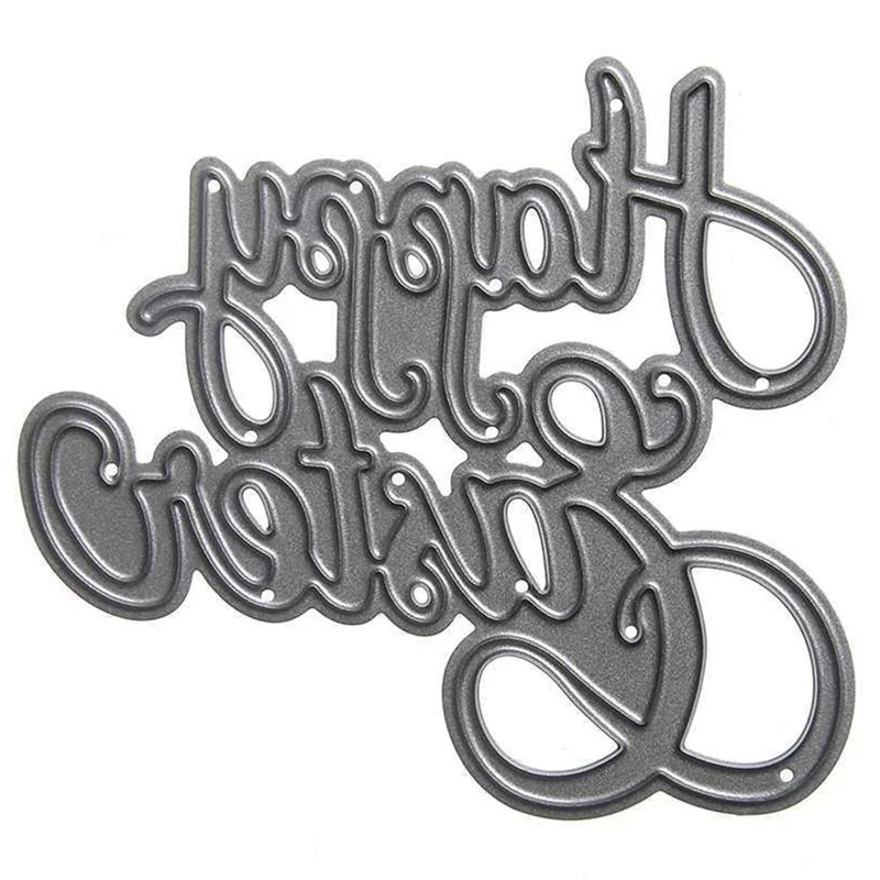 1 шт. счастливые пасхальные Семейные трафареты для резки металла DIY Скрапбукинг