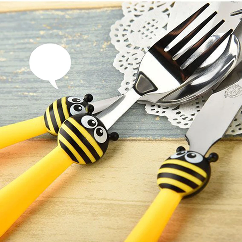 Мультфильм Божья коровка из нержавеющей стали посуда детский столовый набор