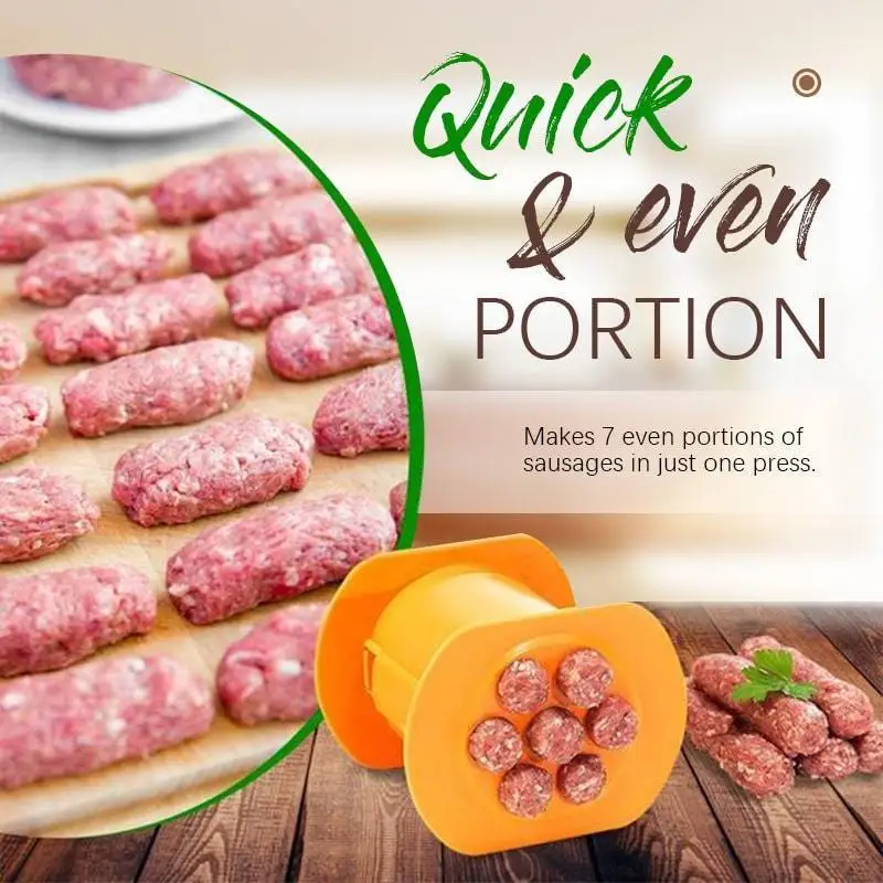 Одно нажатие пресс для сосисок Cevapcici мясорубка хот-дог говядина ручная