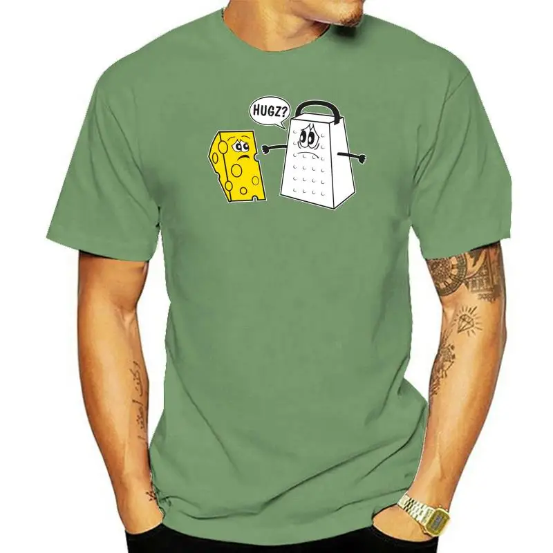 

Quality T Shirts Men Printing Short Sleeve O Neck Tshirt CHEESE HUGS casual print T-shirt