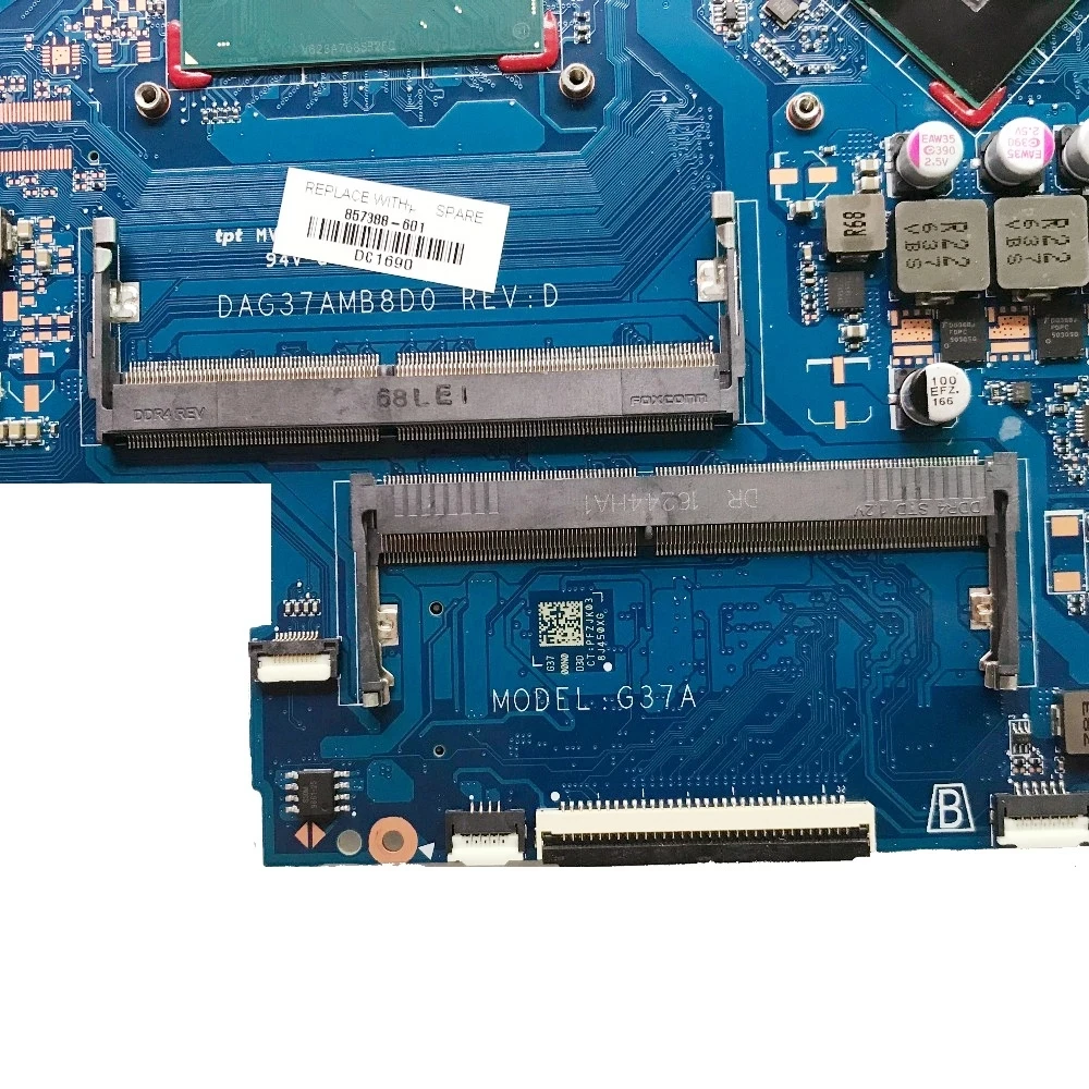 Материнская плата для ноутбука HP 17-AB 17-W серии 857388-001 857388-601 с процессором SR2FQ I7-6700HQ
