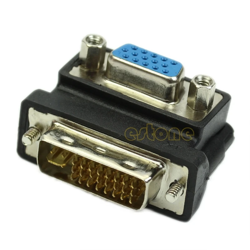 

Adapter VGA Female To DVI 24+5 Male Right Angle 90 Degree Converter HOT!