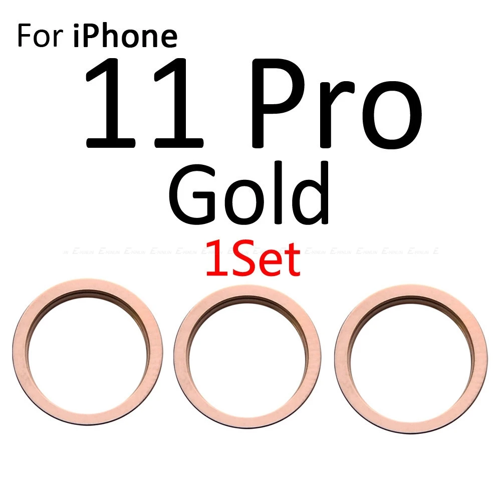 

10set/lot Rear Camera Outside Metal Frame Cover For iPhone 11 11 Pro Max Back Main Camera Ring Bezel Bumper Replacement Parts