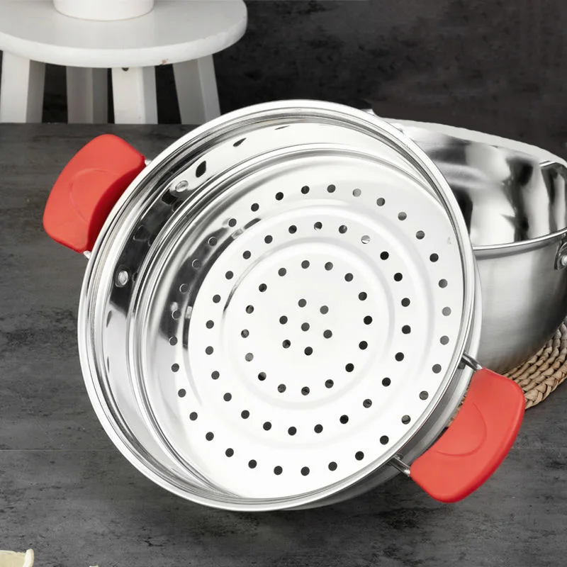 Пароварка для супа однослойный двухслойный из нержавеющей стали суповый горшок