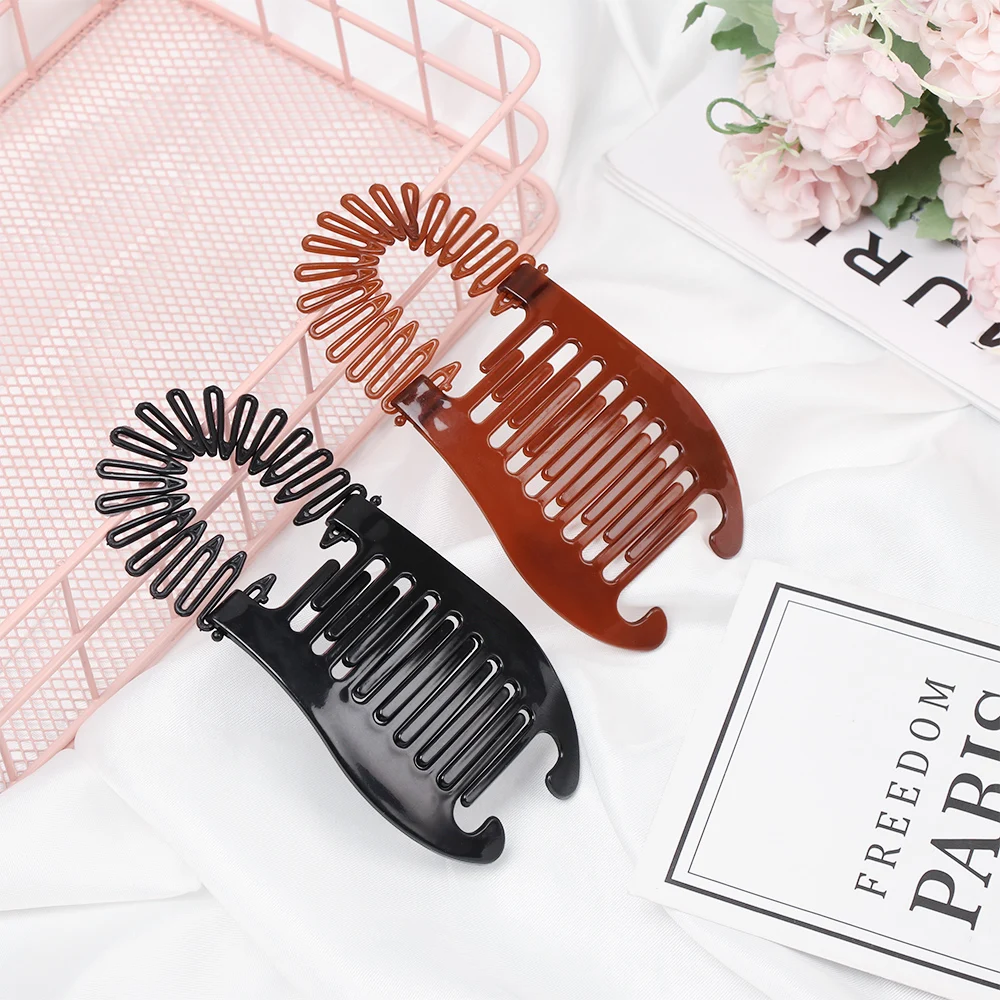 Корейские заколки для волос женщин и девочек эластичные конского хвоста