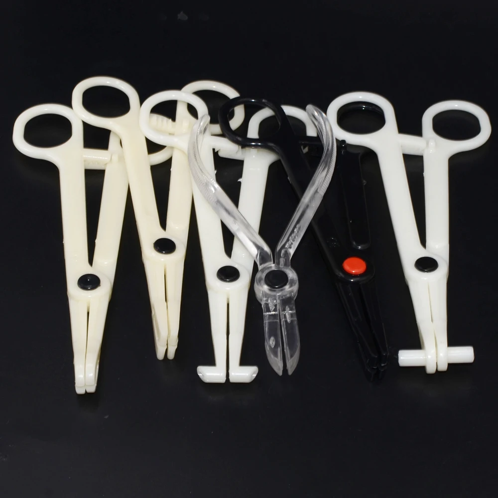 

1PC Acrylic Piercing Clamp Ear Lip Navel Nose Round Open Septum Piercing Tools Forceps Plier Clamp Permanent Body Jewelry Tool