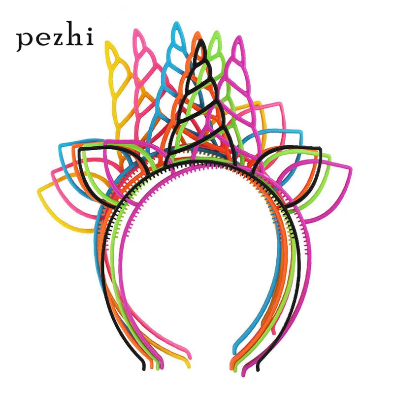 

7pcs Unicorn Headbands boy girl's Hair Hoop Supplies for Party AccessoriesHeadwear(Multi color)