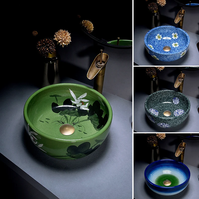 Художественная роспись цветы фарфоровая художественная столешница мойка