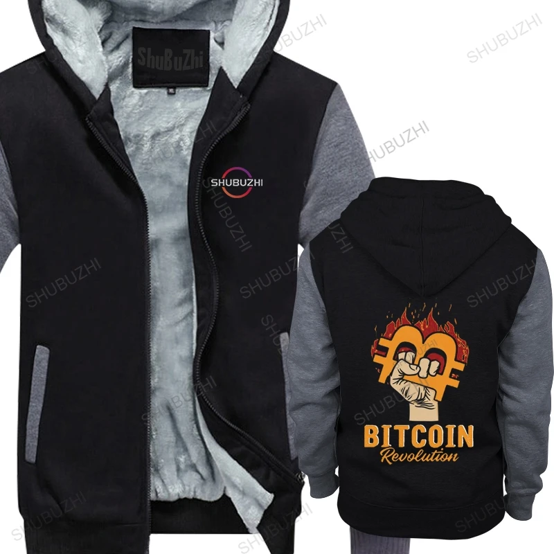 

Hold The Bitcoin BTC And Crypto winter hoody Men Cotton fashion warm hoodie Handsome Graphic Cryptocurrency Currency Geek coat