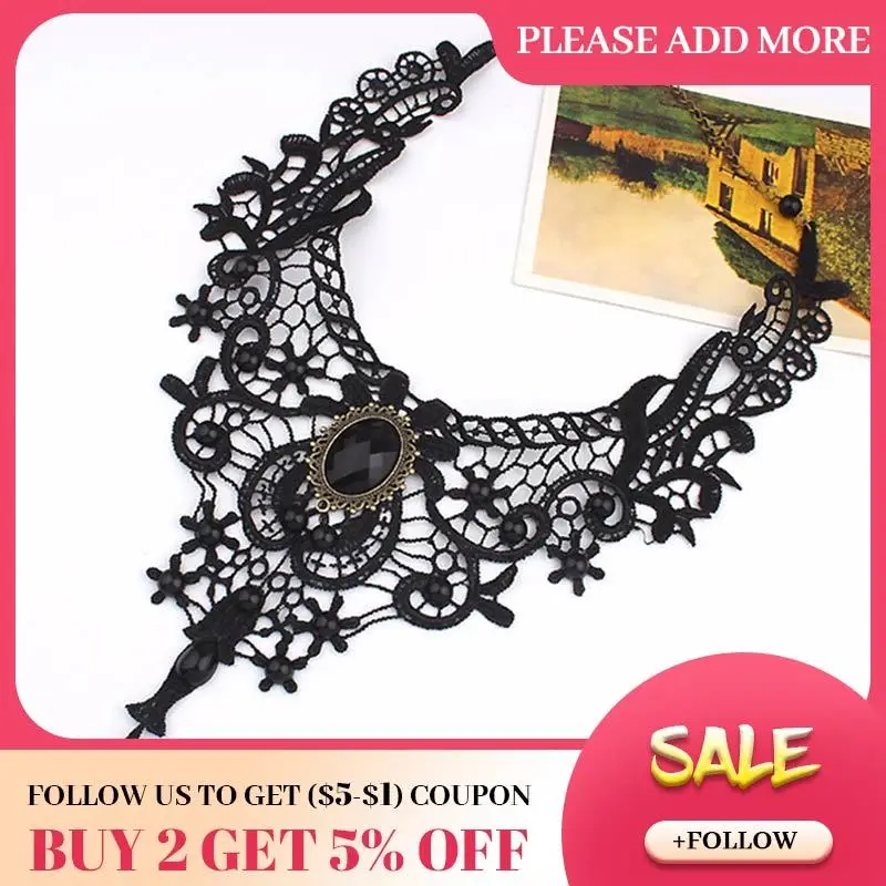 2020 сексуальный черный кружевной воротник чокер с кристаллами ожерелья женские