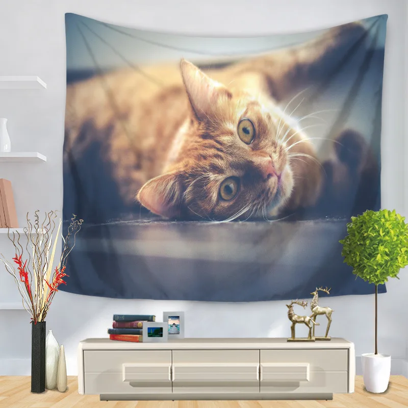 Индийский рисунок слона изображением мопса настенный гобелен из полиэфира Декор