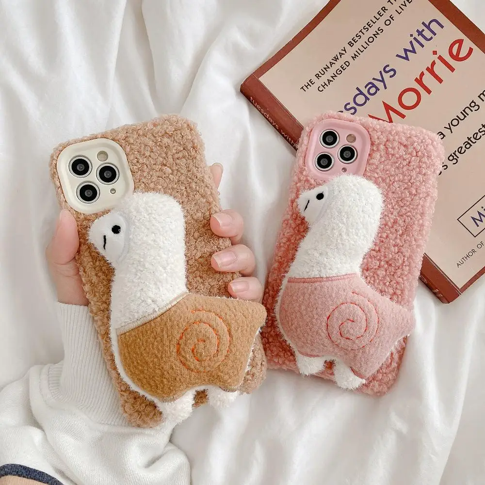 Плюшевая игрушка “Альпака” куклы для iPhone 12 Pro MAX mini чехол мобильный телефон