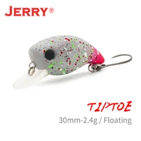 jerry tiptoe wobble fishing lure shallow diving crankbait hard bait 2 4g3cm floating micro spinning lure ultralight pesca tackle