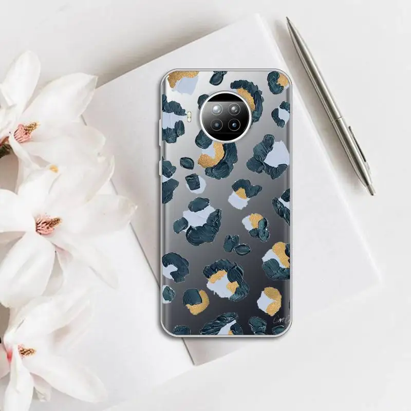 

Leopard Print Phone Case Transparent for Xiaomi mi Redmi note 10 t 8 9 pro lite 11 Samsung S 8 9 10 20