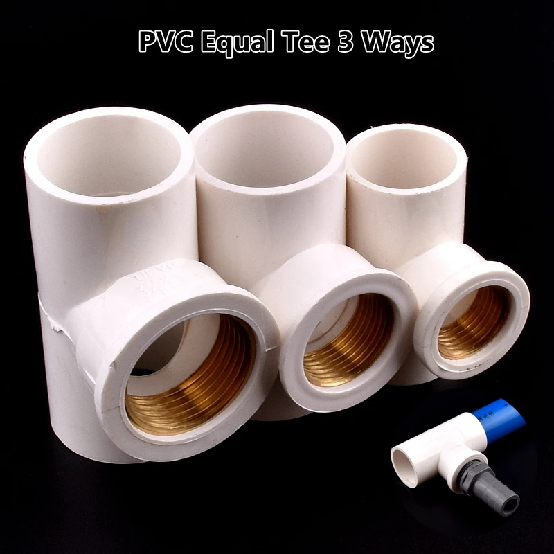 

Тройник из ПВХ с медной внутренней резьбой, 3 способа соединения, 1/2 ~ 3/4 ~ 1 дюйм