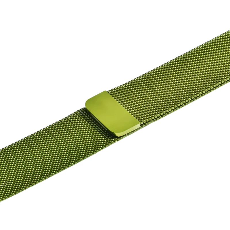 Green Миланская петля браслет из нержавеющей стали магнитный ремешок для Apple Watch 5 4 3 2 1 42 мм 38 мм браслет ремешок для iwatch 4 5 40 мм 44 мм - Цвет ремешка: Green