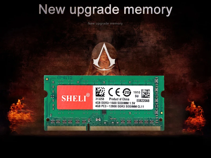 SHELI новые тетради память 4 Гб 1RX8 PC3-12800S DDR3 1600 МГц 1,5 V 204pin SO-DIMM CL11 памяти ноутбука