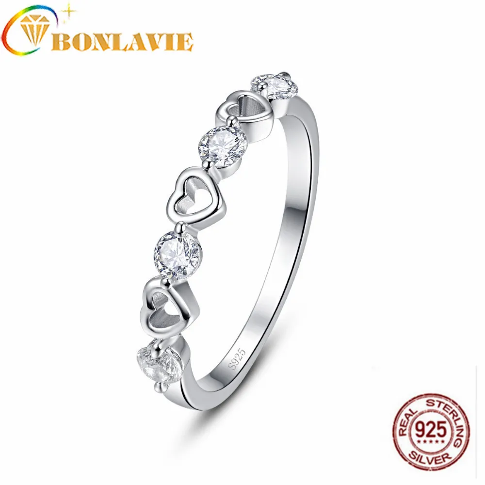 Подлинное кольцо Love Heart Forever чистый Фианит ювелирные изделия для женщин украшения