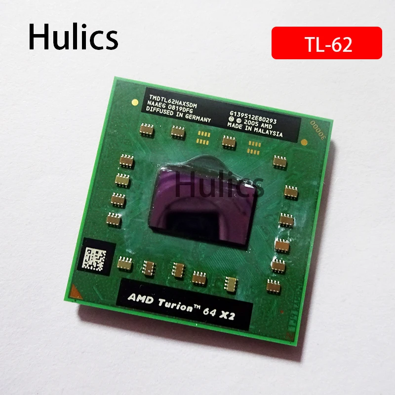 Hulics оригинальный AMD Turion 64 X2 мобильный технологии TL 62 TL62 2 1 ГГц двухъядерный нить