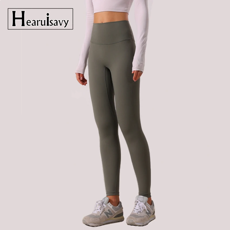 

High Waist Tummy Control Workout Leggings Naked Feel Gym Yoga Pants Women Squatproof Sport Tights Four Way Stretchy Legging