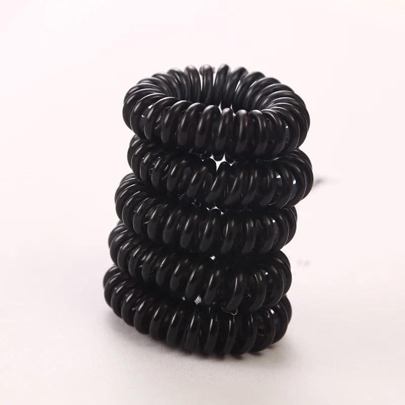 

10 Pc/Lot 3cm Telephone Wire Hair Ties Ropes Small Transparent Elastic Hair Bands For Women Ponytail Holder Hair Accessories