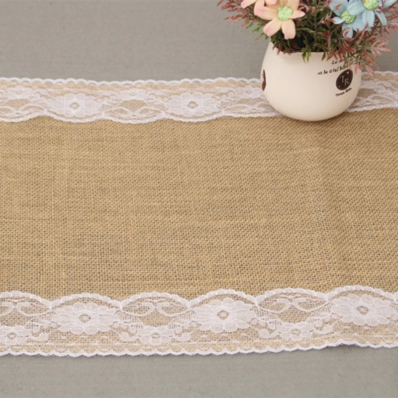 Винтажная льняная скатерть в стиле ретро из джута для праздников и вечеринок