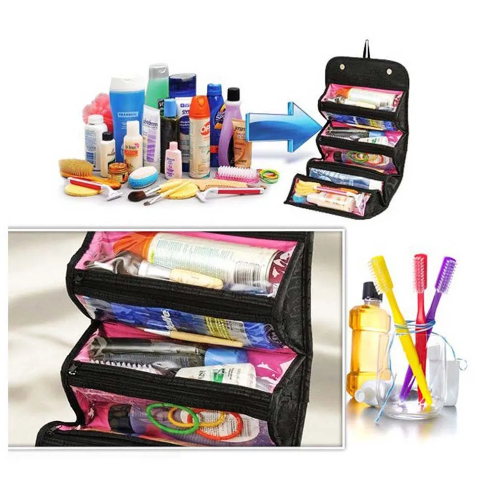 

1 шт. Органайзер Смарт дорожный кейс для косметики рулон-n-go косметическая сумка мешок Roll Up, сумочка, косметичка Красота чехол для путешестви...